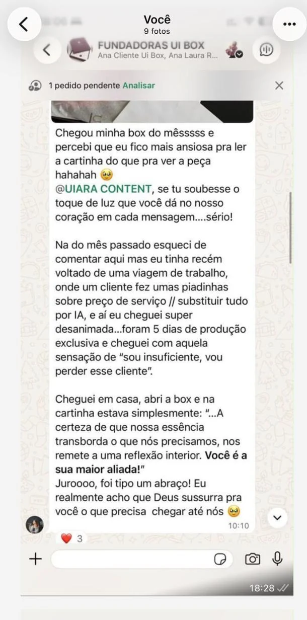 O acolhimento nas palavras de cada carta.